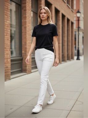 Jag Jeans- Sleek Pull on White Jeans Size 10